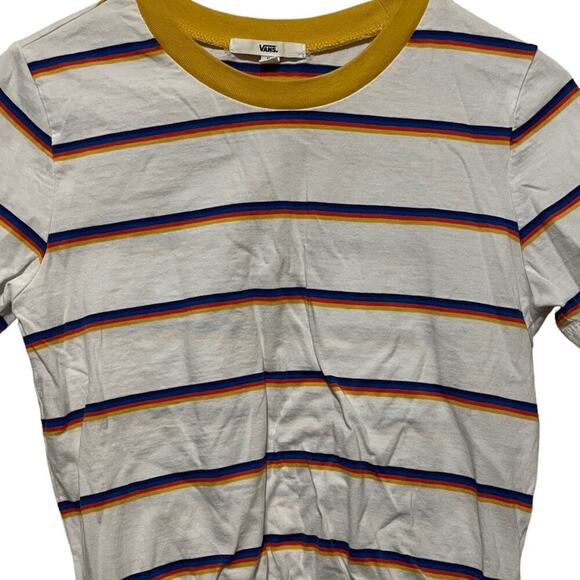 Women's Vans Rainbow Striped Crop Top - Picture 2 of 6